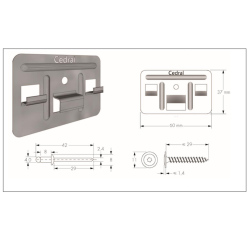 Stainless Steel Clips and Screws for Cedral Click - pack of 50. Stainless Steel Clips and Screws for Cedral Click - pack of 50.