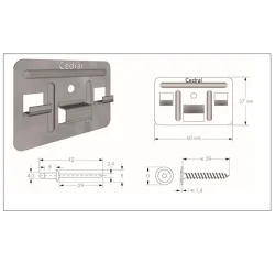 Stainless Steel Clips and Screws for Cedral Click - pack of 250.