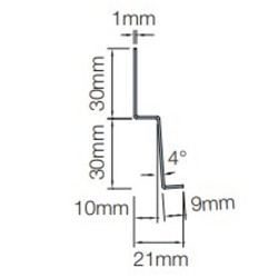 Aluminium Starter Profile for Cedral Lap - 3m length Aluminium Starter Profile for Cedral Lap - 3m length