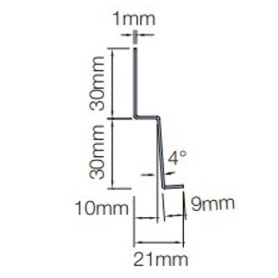 Aluminium Starter Profile for Cedral Lap - 3m length