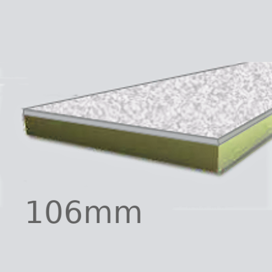 106mm Cellecta Hexatherm XCPL Faced Thermal Laminate Board for Car Park Soffits - Extruded Polystyrene (XPS)