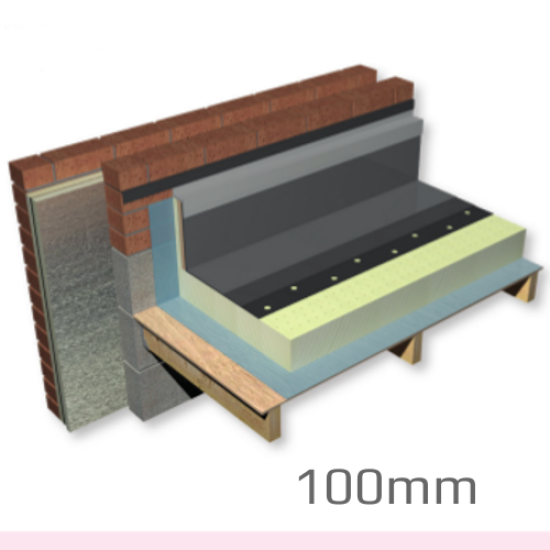 100mm Celotex Crown-Up Flat Roof Board - pack of 6 - pallet of 12 packs