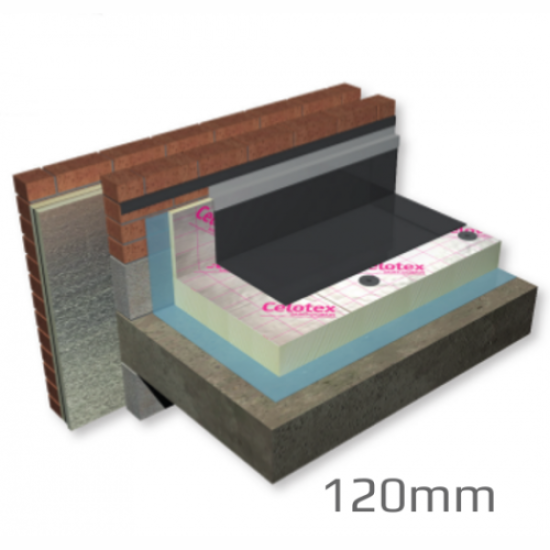 120mm Celotex Crown-Fix Flat Roof Board (pack of 10) - pallet of 2 packs