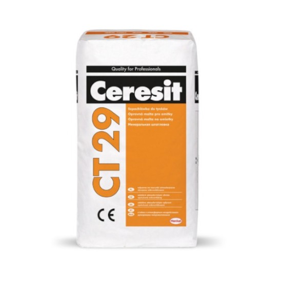 Ceresit CT29 Smooth Mineral Exterior Filler and Skim Coat - 25Kg Ceresit CT29 Smooth Mineral Exterior Filler and Skim Coat - 25Kg