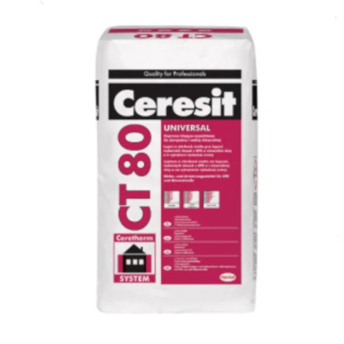 Ceresit CT80 Universal Adhesive for Mineral Wool EWI Slabs, Polystyrene and Phenolic Boards Ceresit CT80 Universal Adhesive for Mineral Wool EWI Slabs, Polystyrene and Phenolic Boards