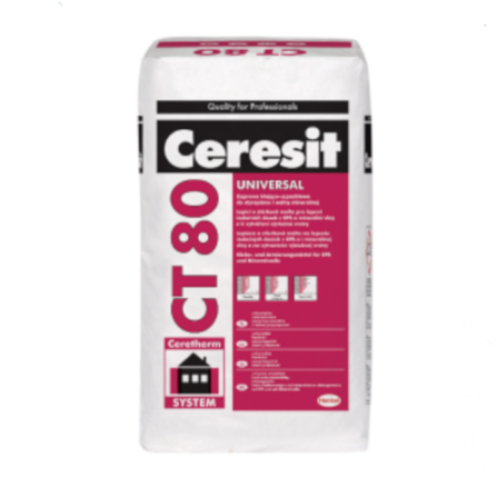 Ceresit CT 80 Universal Adhesive for Mineral Wool EWI Slabs, Polystyrene and Phenolic Boards Ceresit CT 80 Universal Adhesive for Mineral Wool EWI Slabs, Polystyrene and Phenolic Boards