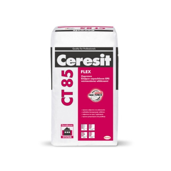 Ceresit CT85 Flex - Adhesive and Base Coat for Expanded Polystyrene (EPS) Boards - 25kg