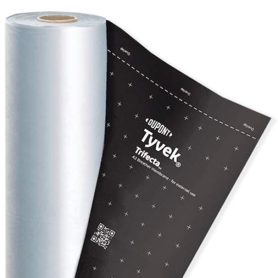 DuPont Tyvek Trifecta - A2-Fire Rated Breather Membrane - 1.5m x 25m roll