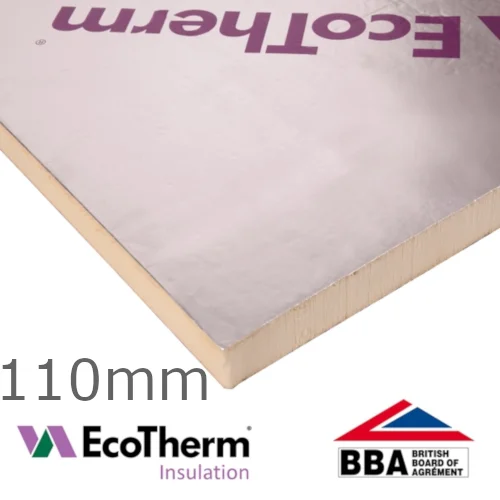 110mm EcoTherm EcoVersal PIR Insulation Board - 1200mm x 2400mm 110mm EcoTherm EcoVersal PIR Insulation Board - 1200mm x 2400mm