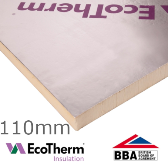 110mm EcoTherm EcoVersal PIR Insulation Board - 1200mm x 2400mm