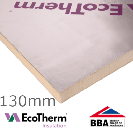 130mm EcoTherm EcoVersal PIR Insulation Board - 1200mm x 2400mm