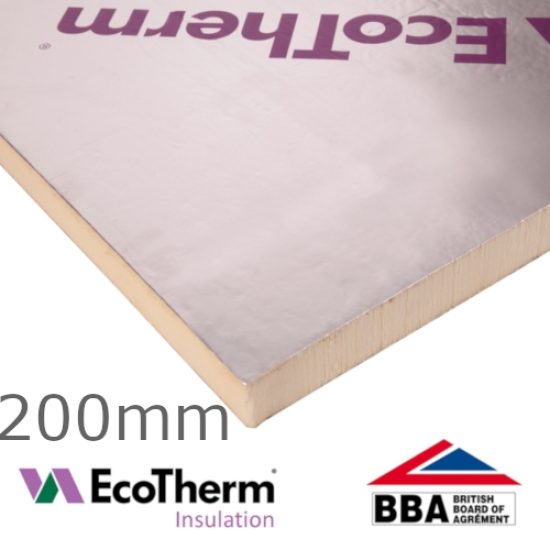200mm EcoTherm EcoVersal PIR Insulation Board - 1200mm x 2400mm