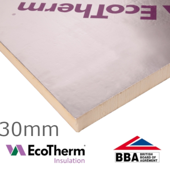 30mm EcoTherm EcoVersal PIR Insulation Board - 1200mm x 2400mm