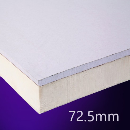 72.5mm EcoTherm EcoLiner PIR Insulated Plasterboard