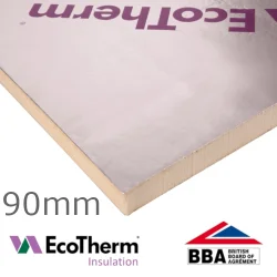 90mm EcoTherm EcoVersal PIR Insulation Board - 1200mm x 2400mm