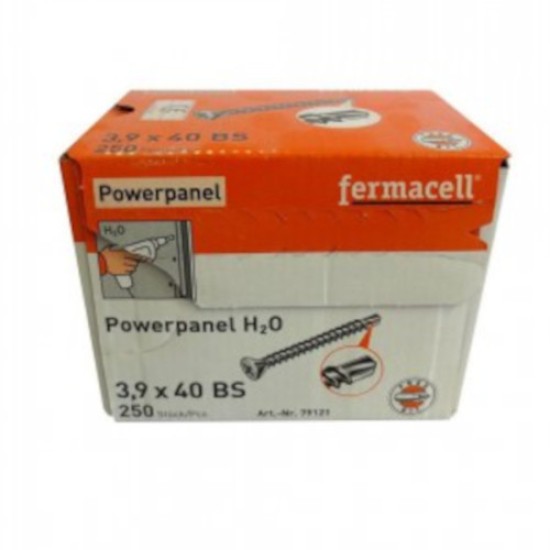 3.9 x 40mm Fermacell Powerpanel H2O Drill Tip Screws - box of 250