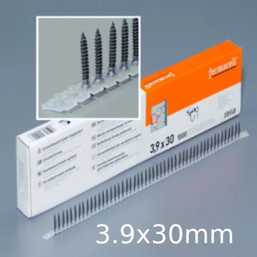 3.9 x 30mm Fermacell Collated Screws - box of 1000 3.9 x 30mm Fermacell Collated Screws - box of 1000