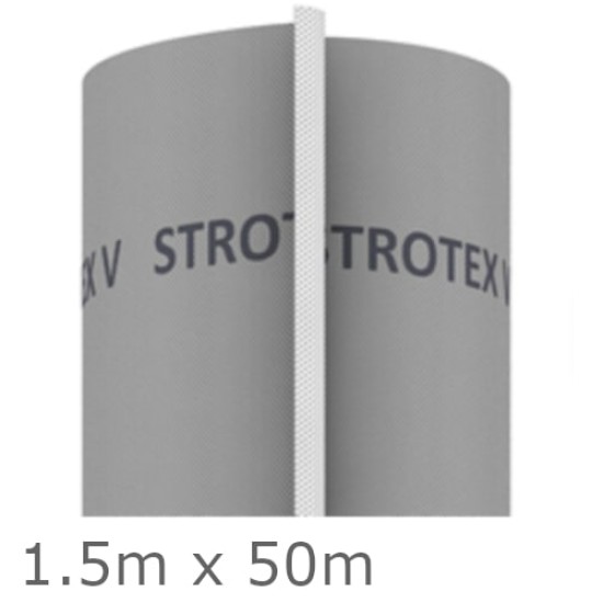 Strotex V 135GSM Breather Membrane for Roofs and Walls - 1.5m x 50m Roll