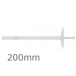 200mm Plastic Insulation Panel Fixings - pack of 200. 200mm Plastic Insulation Panel Fixings - pack of 200.