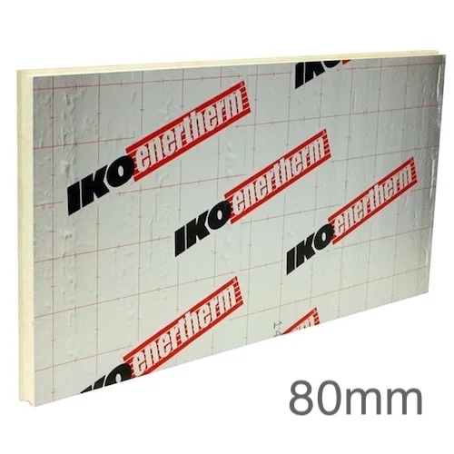 80mm IKO Enertherm ALU PIR Rigid Insulation Board - 1200mm x 2400mm - pack of 6 80mm IKO Enertherm ALU PIR Rigid Insulation Board - 1200mm x 2400mm - pack of 6
