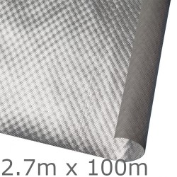 Powerlon ThermaPerm Housewrap Thermo-Reflective Breather Membrane - 2.7m x 100m Roll Powerlon ThermaPerm Housewrap Thermo-Reflective Breather Membrane - 2.7m x 100m Roll