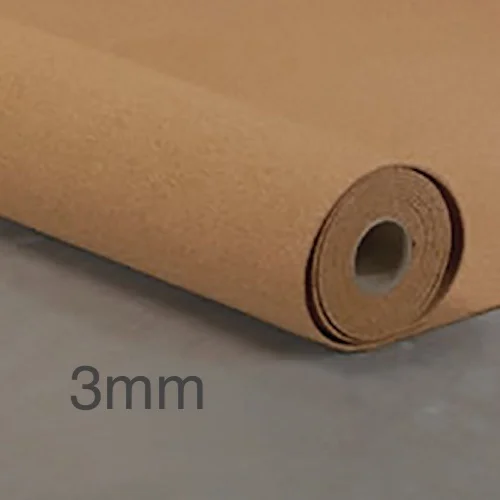 3mm Isocheck Re-Cork 3 Acoustic Floor Underlay - For Concrete Floors With Carpet Flooring Finish