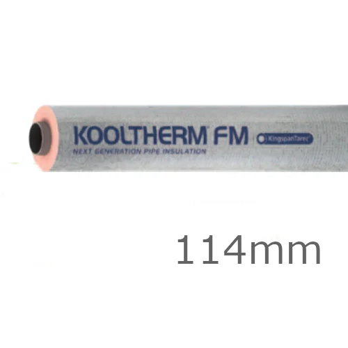 114mm Bore 20mm Thick Kooltherm FM Pipe Insulation