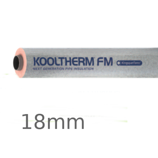 18mm Bore 20mm Thick Kooltherm FM Pipe Insulation