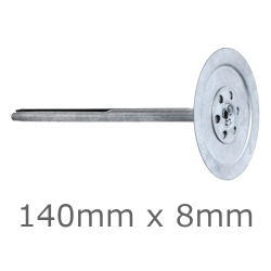 140mm x 8mm MLN Fire Rated Metal Fixings for Rainscreen Insulation in Ventilated Cladding Systems - pack of 50 140mm x 8mm MLN Fire Rated Metal Fixings for Rainscreen Insulation in Ventilated Cladding Systems - pack of 50