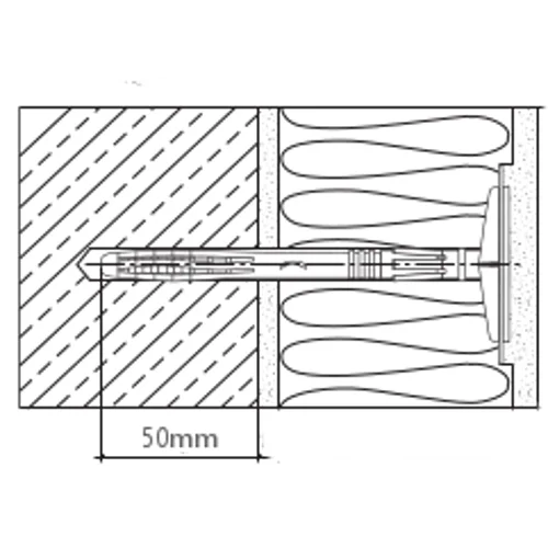 180mm Universal Insulation Panel Fixing with Metal Pin LMX10 (pack of 200) 180mm Universal Insulation Panel Fixing with Metal Pin LMX10 (pack of 200)