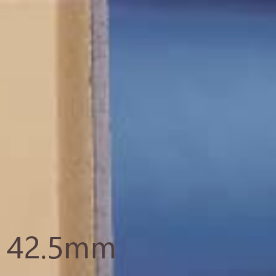 42.5mm Knauf Polyfoam Linerboard - 30mm Extruded Polystyrene (XPS) and 12.5mm Plasterboard