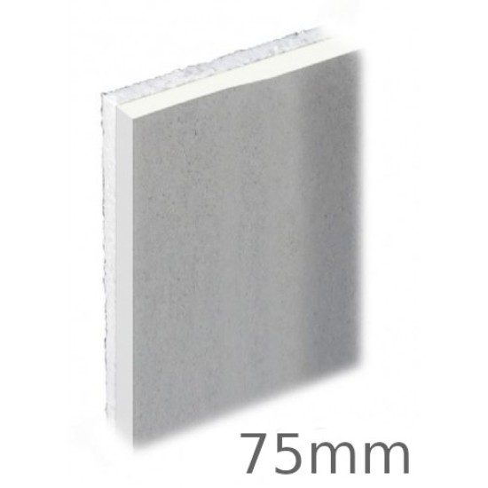 75mm Knauf PIR Thermal Laminate Insulation Board - (65.5mm PIR + 9.5mm Plasterboard)