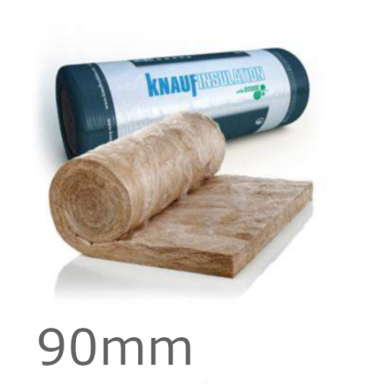 90mm Earthwool FrameTherm Roll 32 - Glass Mineral Wool Knauf (Split 3 x 380mm) - Pallet of 24