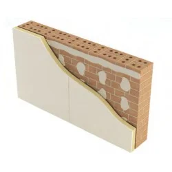 75mm Knauf PIR Thermal Laminate Insulation Board - (65.5mm PIR and 9.5mm Plasterboard)