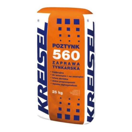 Packed Traditional Render Kreisel 560 - Cement, Sand and Lime - 25kg bag - Pallet of 48