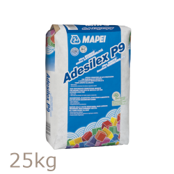 25kg Mapei Adesilex P9 Tile Adhesive for Ceramic Tiles and Stone Materials - Grey - Pallet of 50 bags 25kg Mapei Adesilex P9 Tile Adhesive for Ceramic Tiles and Stone Materials - Grey - Pallet of 50 bags