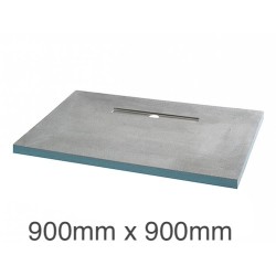 Marmox Showerlay 360 - Linear Draining  Shower Tray - 40mm x 900mm x 900mm Marmox Showerlay 360 - Linear Draining  Shower Tray - 40mm x 900mm x 900mm