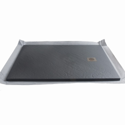 Marmox Slate Grey Decotray - Offset Draining  Shower Tray - 1400mm x 900mm Marmox Slate Grey Decotray - Offset Draining  Shower Tray - 1400mm x 900mm