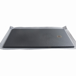 Marmox Slate Grey Decotray - Offset Draining  Shower Tray - 1850mm x 900mm Marmox Slate Grey Decotray - Offset Draining  Shower Tray - 1850mm x 900mm