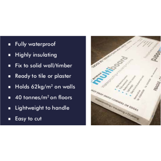 50mm Marmox Multiboard Waterproof Insulation Board (pack of 2)