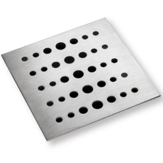 Marmox Minilay Point Circles Grate - Stainless Steel Shower Drain Cover