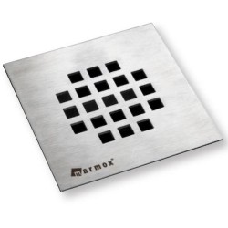 Marmox Minilay Point Square Grate - Stainless Steel Shower Drain Cover Marmox Minilay Point Square Grate - Stainless Steel Shower Drain Cover