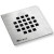 Marmox Minilay Point Square Grate - Stainless Steel Shower Drain Cover