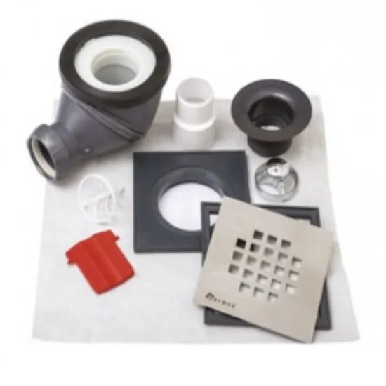 Marmox Minilay Point Drain Kit with a 360 Swivel Waste Transforms any