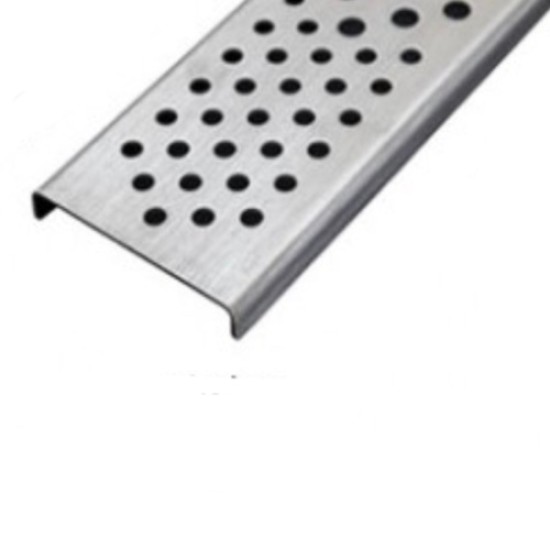 Marmox Minilay Linear Round Grate - Stainless Steel Shower Drain Cover