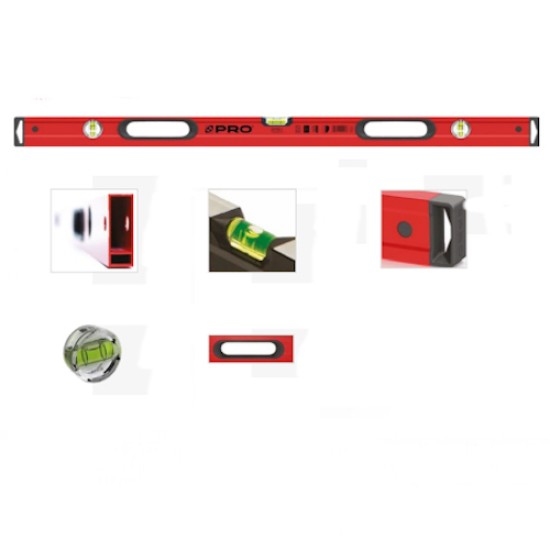 800mm Straight Edge Level with Handles PRO - Red
