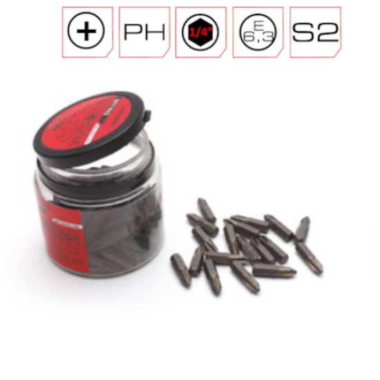 25mm PH1 Screwdriver Bits PRO - 25nos Container