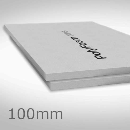 100mm Polyfoam XPS Roofboard - Extra grade - Extruded Polystyrene Board (pack of 4) - 600mm x 1250mm