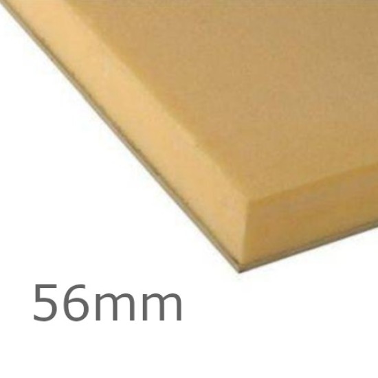 56mm Polyfoam XPS Upstand Board - (50mm XPS and 6mm Facing Board) - pallet of 42 - 600mm x 1200mm
