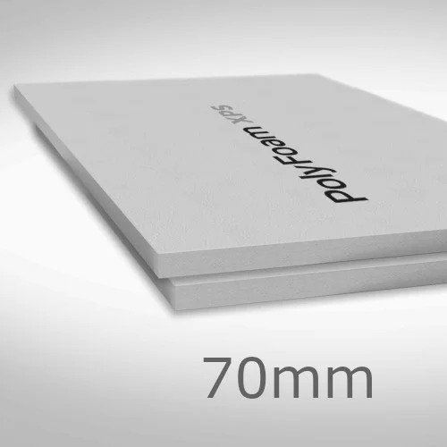 70mm Polyfoam XPS Roofboard - Extra grade - Extruded Polystyrene Board (pack of 6) - 600mm x 1250mm 70mm Polyfoam XPS Roofboard - Extra grade - Extruded Polystyrene Board (pack of 6) - 600mm x 1250mm